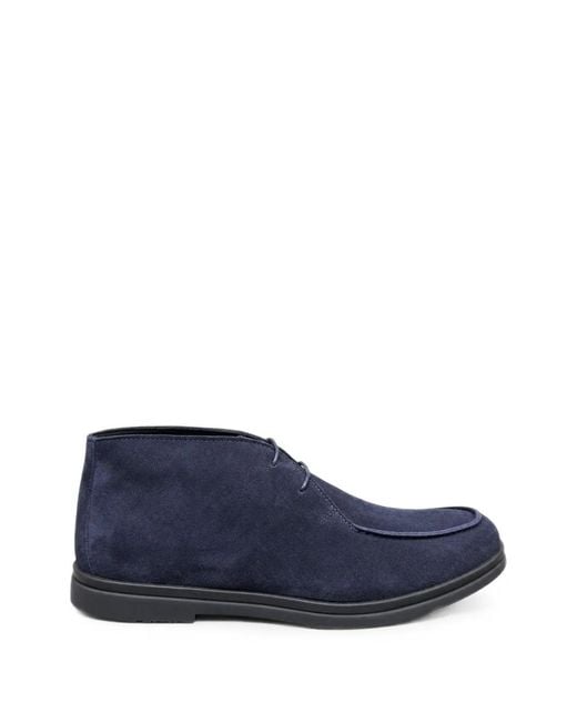 Poche Paris Blue Cipele Lace-Up Suede Boots for men