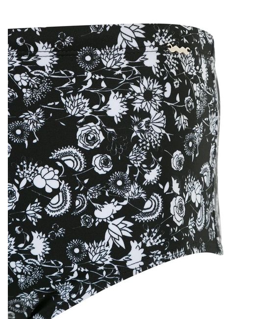 Amir Slama Black Margaridas Print Trunks for men