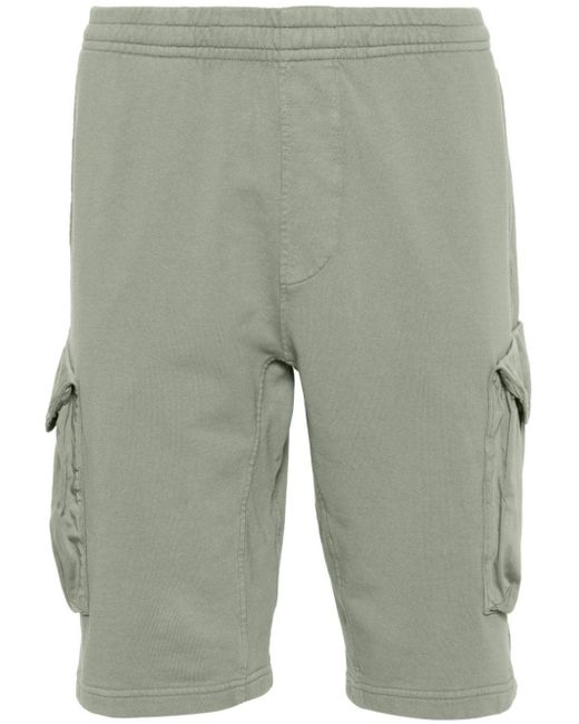 C P Company Fleece-Shorts mit Logo-Stickerei in Gray für Herren
