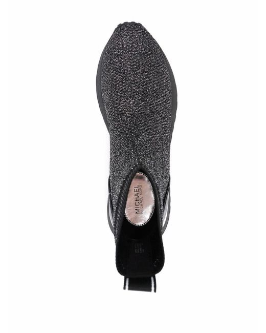 Zapatillas altas Bodie estilo calcetín Michael Kors de Cuero de color Negro  | Lyst