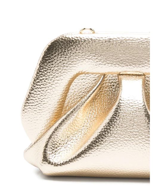THEMOIRÈ Natural Small Bios Gathered Clutch Bag