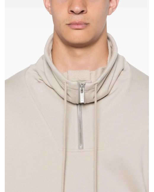 Helmut Lang White Funnel-Neck Sweatshirt for men