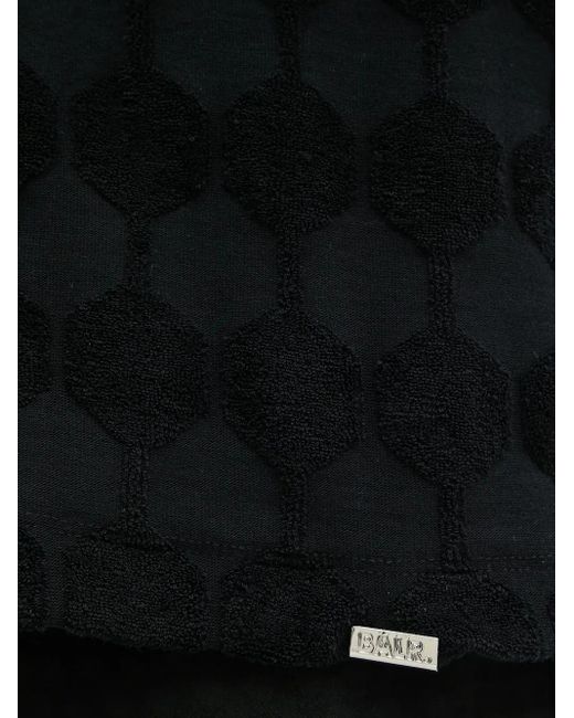 BALR Black Textured Geometric Shirt for men
