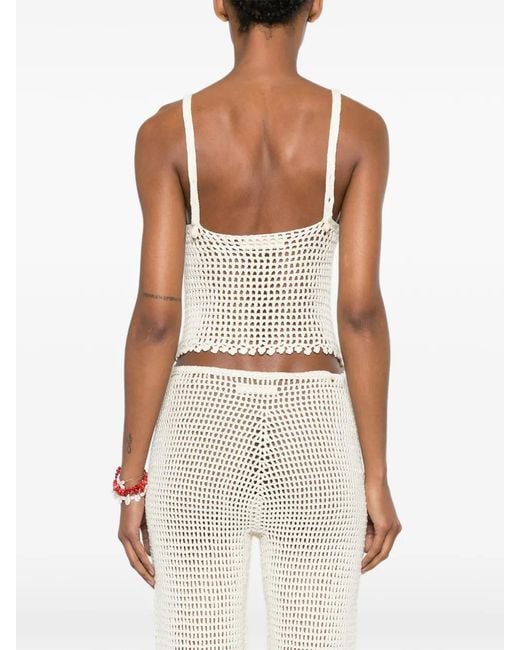 TERRY PUESTO White Crochet-Knit Top