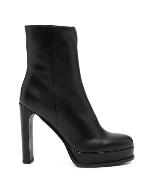 Chantal Black Platform Ankle Boots