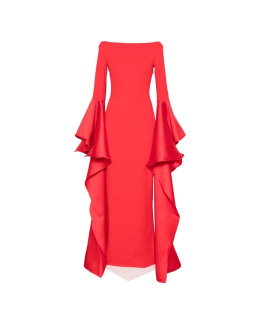 Solace London Red Astria Maxi Dress