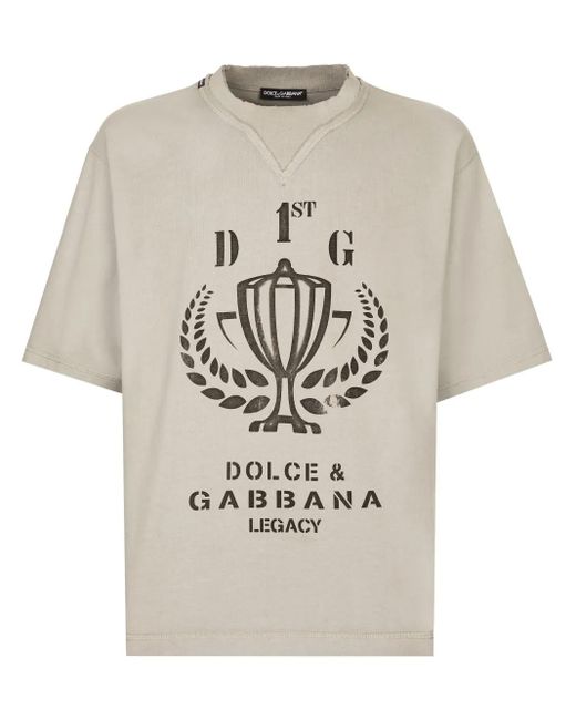 メンズ Dolce & Gabbana ロゴ Tシャツ Natural