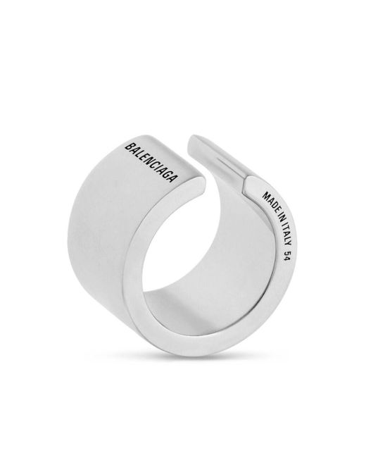 Balenciaga White Garage Logo-print Ring