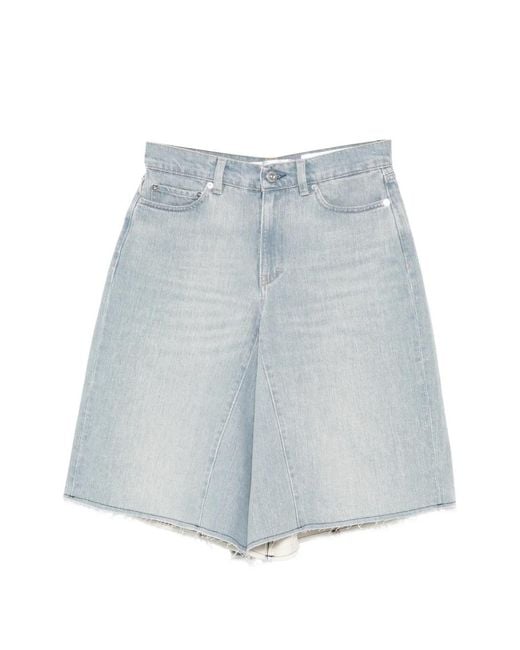 Our Legacy Blue Short Ample À Bords Francs