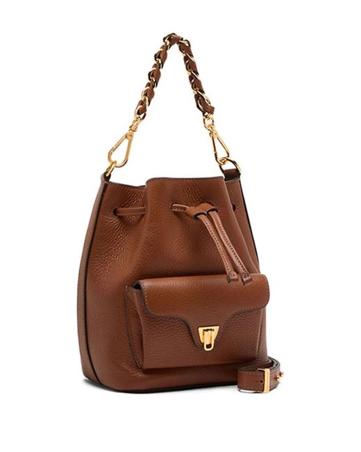 Coccinelle Brown Beat Generatio Bucket Bag