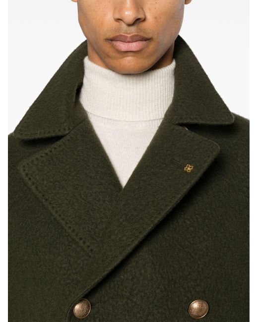 Tagliatore Green Stephan Double-Breasted Coat for men