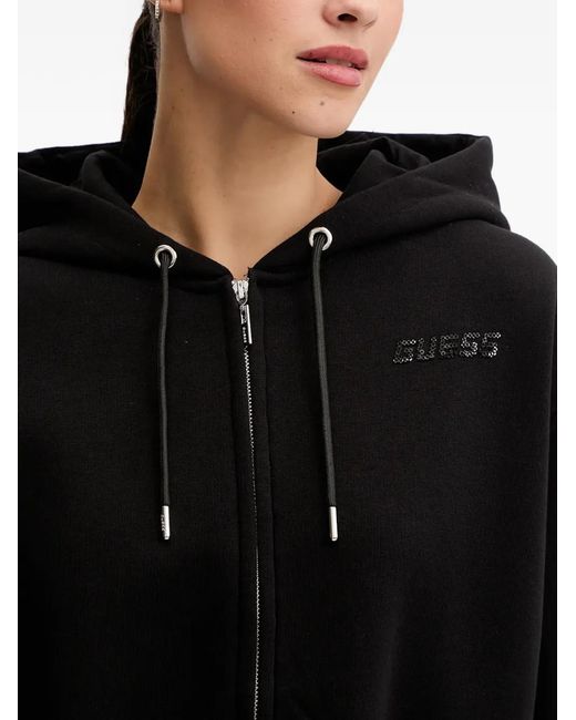 Guess Black Zip-Up Hoodie