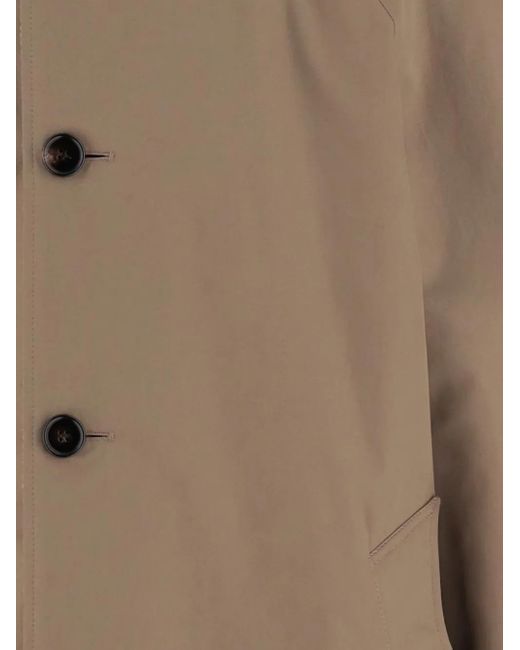 Burberry Brown Herringbone Reversible Coat for men
