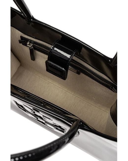 Tory Burch Black Ella Small Shopper Tote