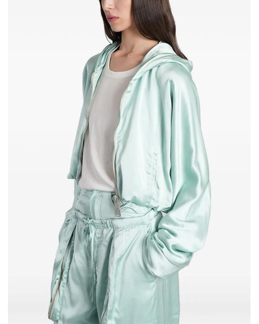 B1ARCHIVE Blue Satin Hooded Jacket