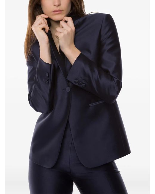 Alberta Ferretti Blue Single-Breasted Blazer