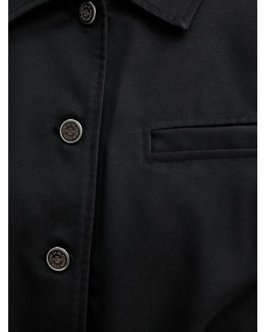 Guess Black Button-Fastening Cinched Jacket