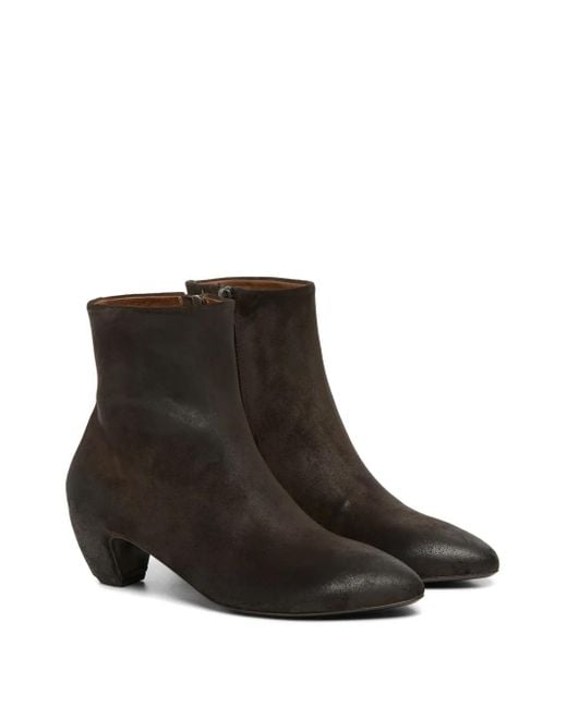 Marsèll Brown Stonda Pointed-Toe Suede Ankle Boots