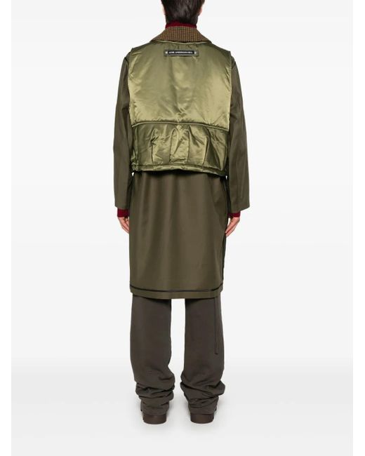 ANDERSSON BELL Green Layered Inside-Out Coat