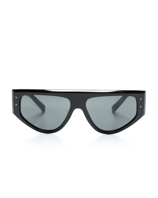 Dolce & Gabbana Gray Dg Sharped Geometric-Frame Sunglasses