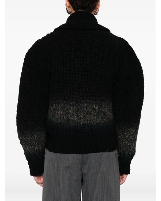 Sacai ジップアップカーディガン Sacai ジップアップ カーディガン ブラック | Lyst