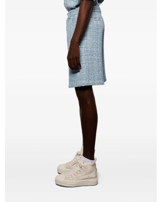 Amiri Blue Boucle Side-Pockets Shorts for men