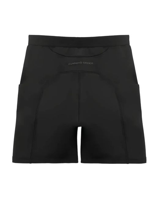 RUNNING ORDER Black Ari 6” Shorts