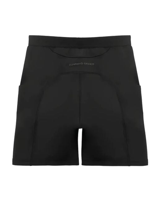 RUNNING ORDER Black Ari 6” Shorts