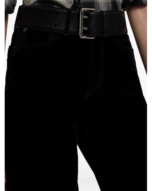 Ralph Lauren Black Velvet Wide-Leg Jeans