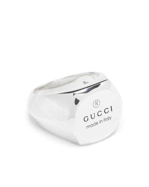 Anello Trademark di Gucci in White da Uomo
