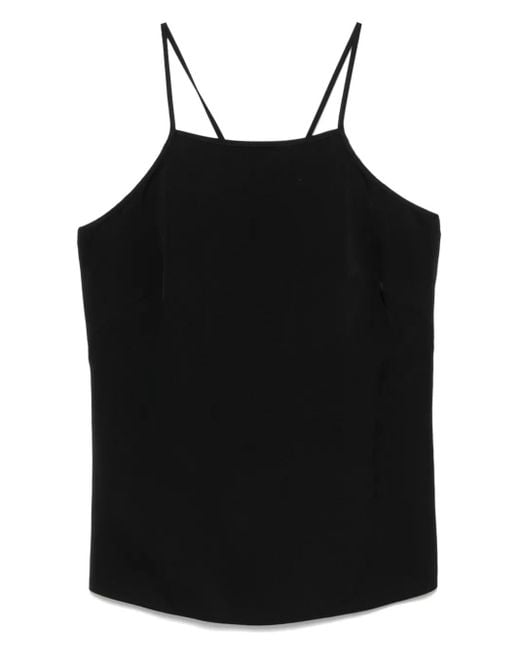 Twinset Black Square-Neck Tank Top