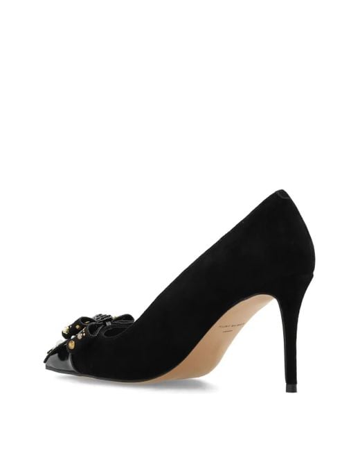 Kurt Geiger Black 90Mm Belgravia Bow-Embellished Stiletto Pumps