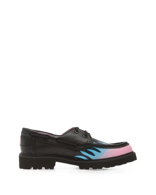 Clarks White X Cleyhill Fire Flame-Print Boat Shoes for men