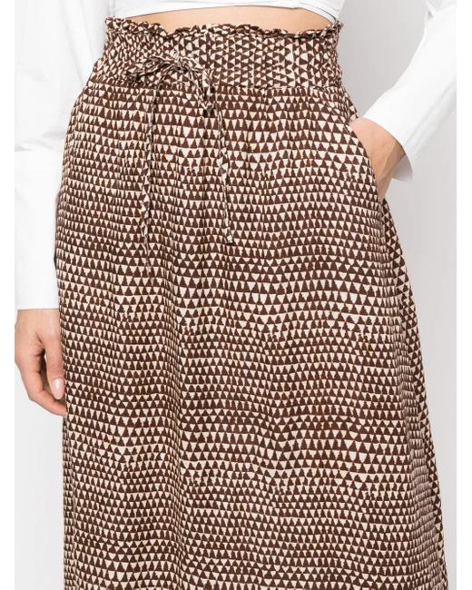 Chemise En Lin À Imprimé Graphique Massimo Alba en coloris Brown