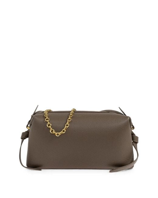 Yuzefi Brown Brioche Pouch Shoulder Bag