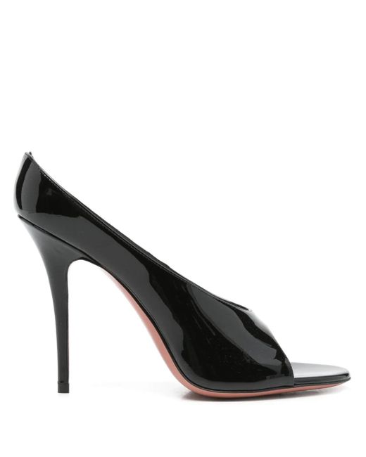 AMINA MUADDI Black 110Mm Leather Heeled Mules