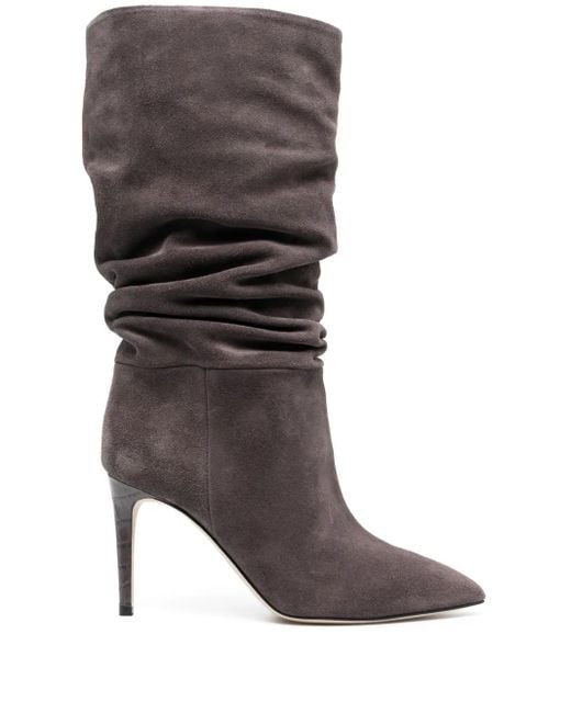 Bottes En Daim À Design Souple 90 Mm Paris Texas en coloris Gray
