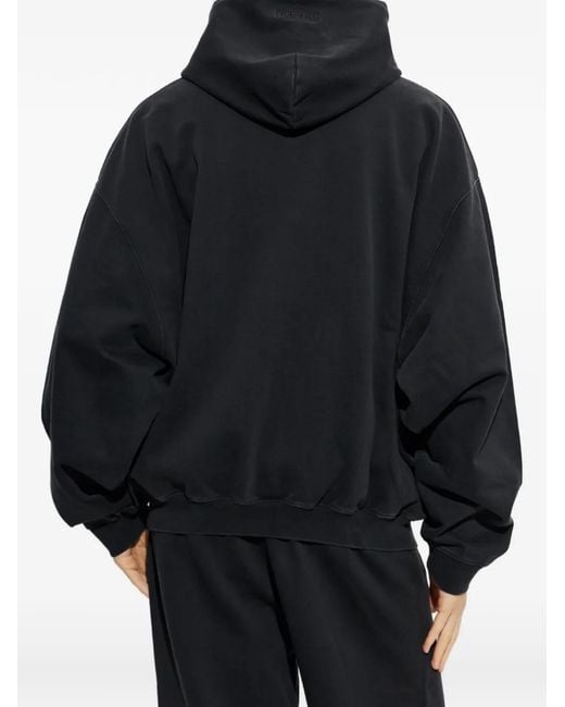 Vetements Blue Logo-Print Zip-Up Hoodie