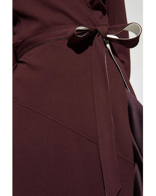 Lanvin Purple Wraparound Midi Dress