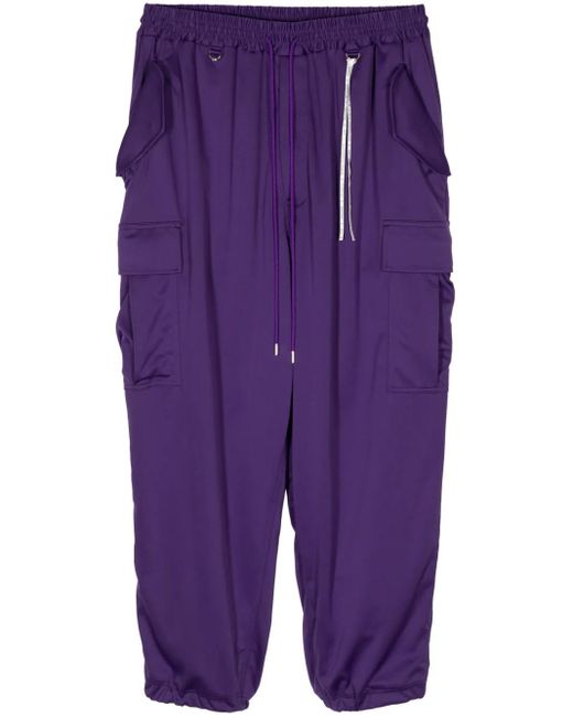 MASTERMIND WORLD Purple Skull-Print Cargo Trousers for men