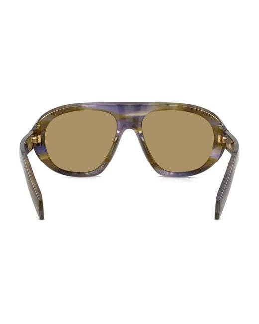 Prada Brown Wrap-Frame Pilot Sunglasses