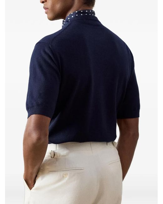 Ralph Lauren Blue Short-Sleeve Crew-Neck Sweater for men