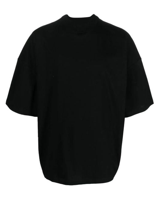 Jil Sander Black Crewneck Short Sleeves Classic T-Shirt for men