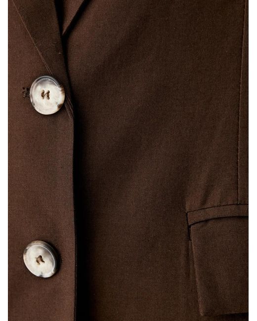 ViCOLO Brown Button-Back Notched-Lapels Jacket