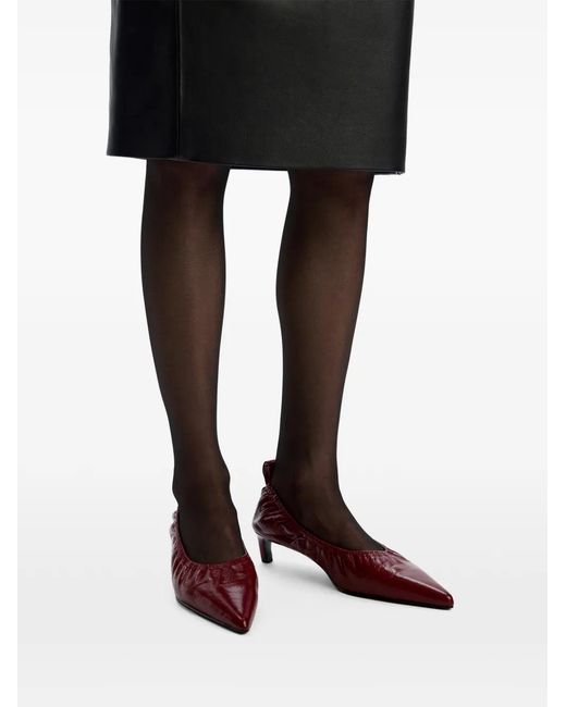 12 STOREEZ Red Leather Pumps