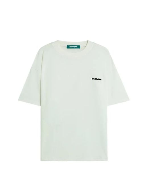 Barrow White T-Shirt À Logo for men