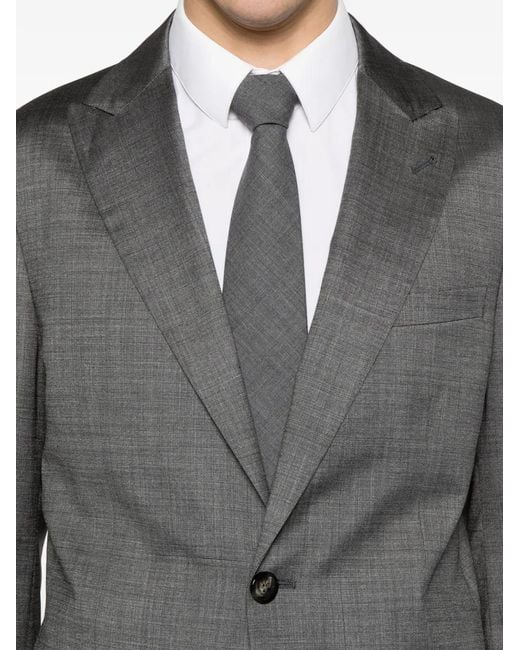 Giorgio Armani Gray Single-Breasted Notch-Lapel Suit for men