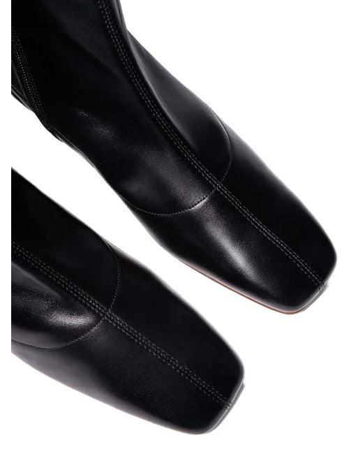 By Far Black Este Leather Ankle Boots