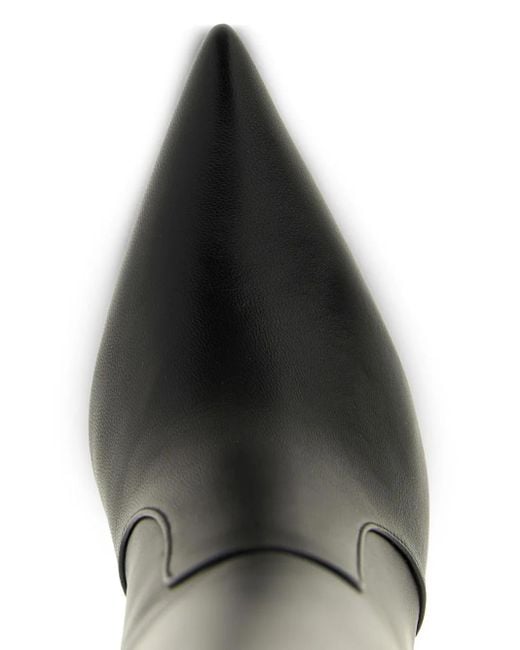 Gianvito Rossi Black 85Mm Hansen Cuissard Pointed-Toe Boots