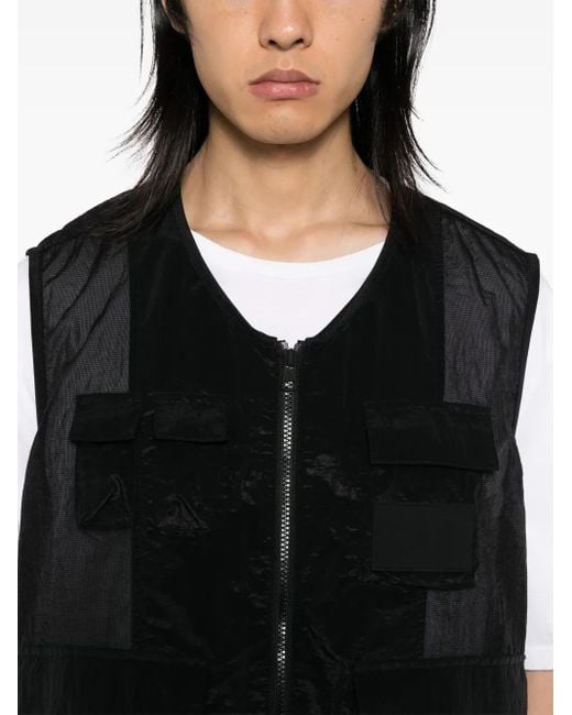 Calvin Klein Black Panelled Gilet for men